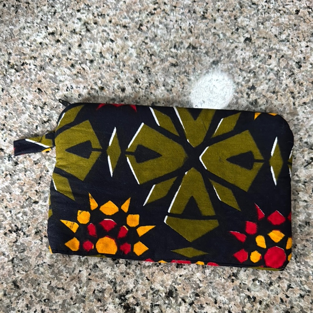 Colorful African Geometric Pattern Pouch